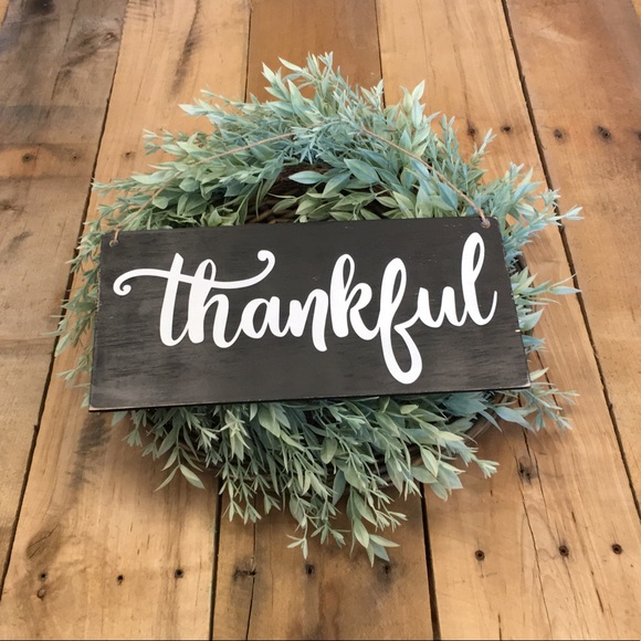 Summers at Stella’s Other - 🛒2/$30!🛒 THANKFUL HANDCRAFTED PAINTED WOOD SIGN